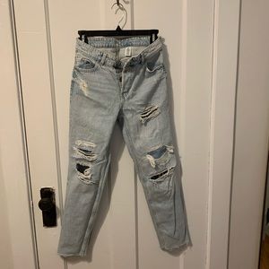 H&M distressed jeans size 2.